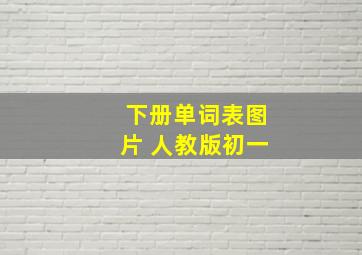 下册单词表图片 人教版初一